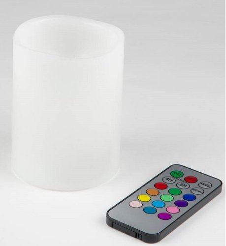 Светильник ночник "Свеча" Uniel ULD-F052 RGB RC CANDLE на батарейках 2АА фото Светильник ночник "Свеча" Uniel ULD-F052 RGB RC CANDLE на батарейках 2АА картинка